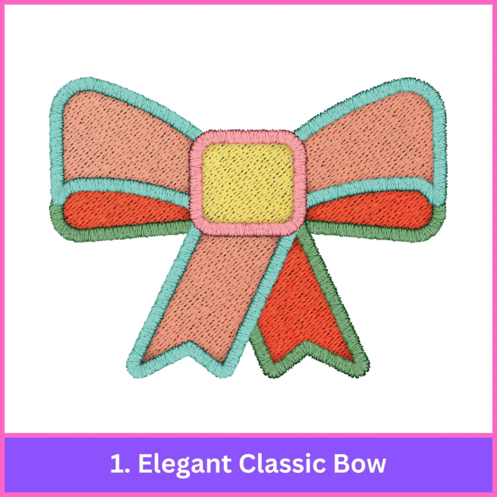 Bow Embroidery Designs
